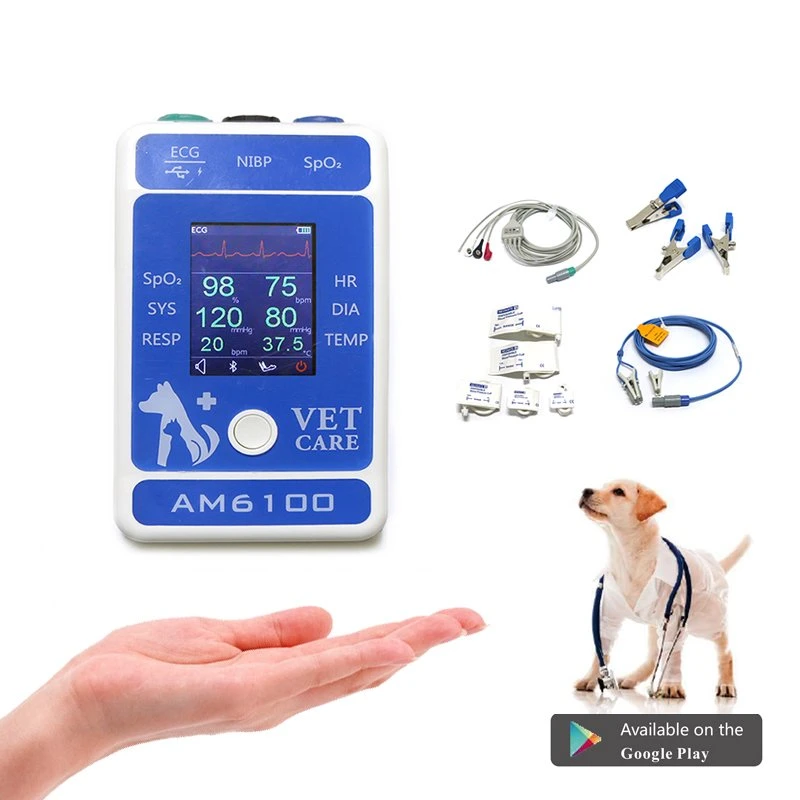 Animal Medical operación quirúrgica mejor calidad de Monitor de Paciente Bluetooth equipo veterinario