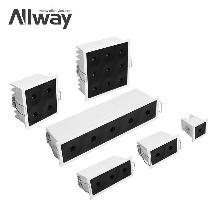 Allway Small Size Square Recessed Showroom Wine Cabinet Hotel Office 3W LED Linear Downlight