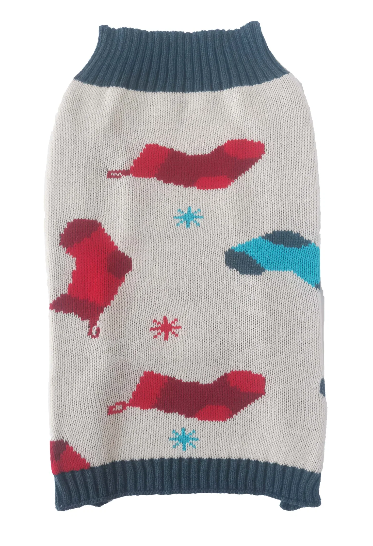 Winter Christmas Holiday Socks Dog Pet Jacquard Knitted Sweater Apparel