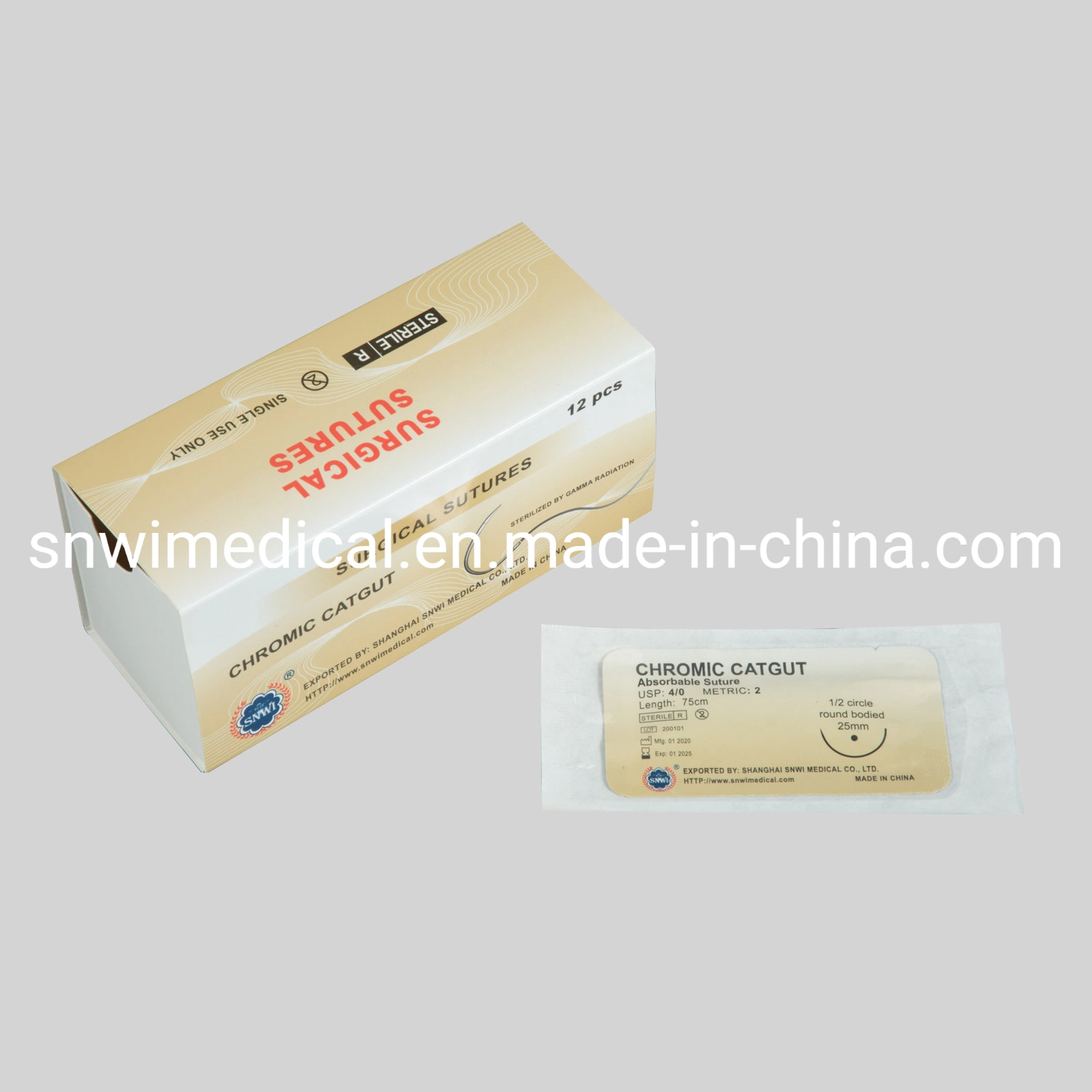 Monofilament de nylon de haute qualité Non-Absorbable stérile jetable suture chirurgicale en nylon polyamide médical avec l'aiguille