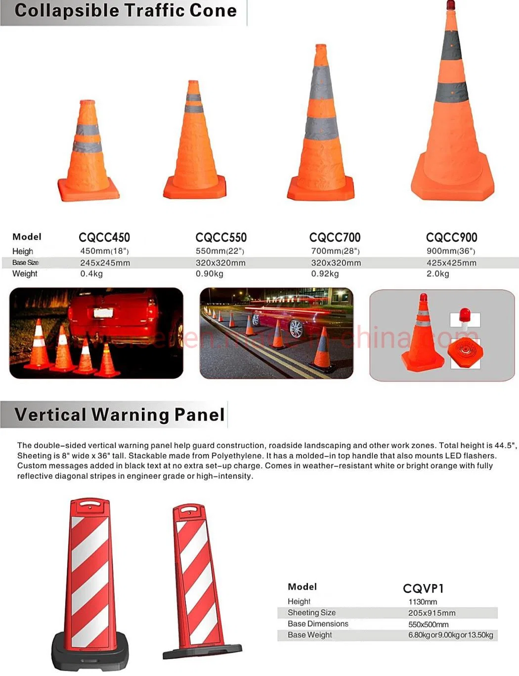 Retractable Flexible Reflective Soft Orange Safety Traffic Road Cone