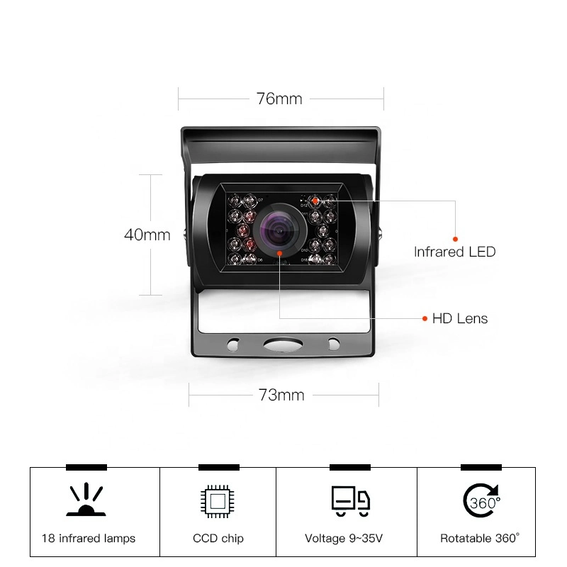 مصنع بيع 4 قنوات TFT عرض سيارة LCD 9 بوصة مع نظام مساعد الركن الرجوع للخلف في شاحنات كاميرا الرؤية الخلفية