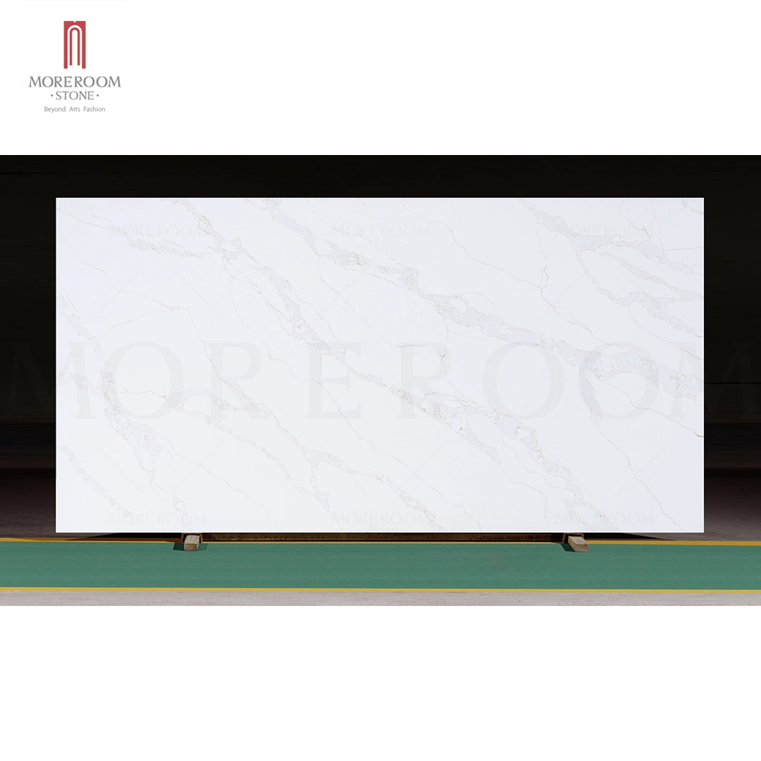 Engineered Stone Calacatta Extra Bianco Venato mármol Look Losas de cuarzo Benchtops para la venta