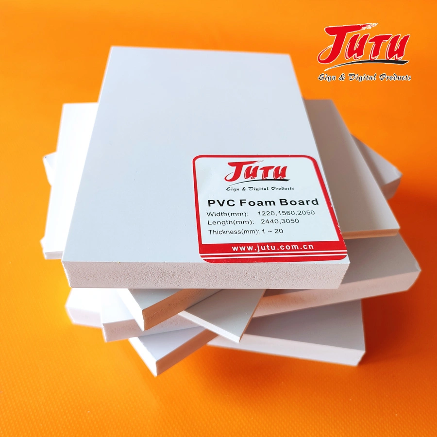 Jutu Widely Used PVC Free Foam Board White Plastic Sheet for Advertisement Board and Sign Board