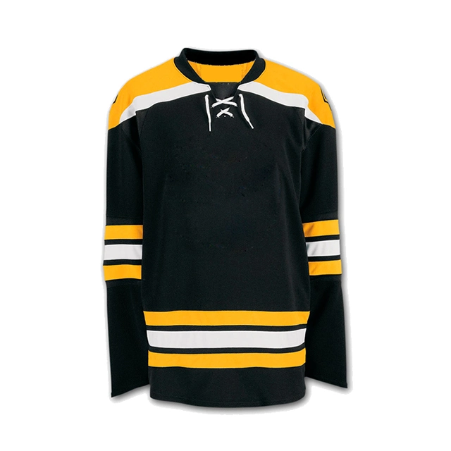 Bordado personalizado al por mayor Applique Hockey Jersey 100% poliéster Hombre Jersey de hockey