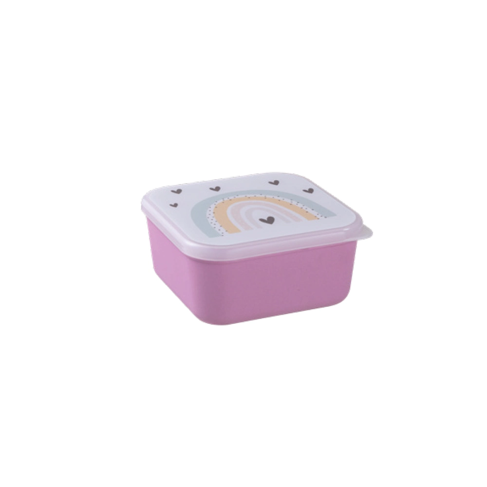 Hot Selling Eco Friendly Bio Nature Material Reusable Square PLA Kids and Storage Container Snack Box Lunch Box Bento Box with Design PE Lid
