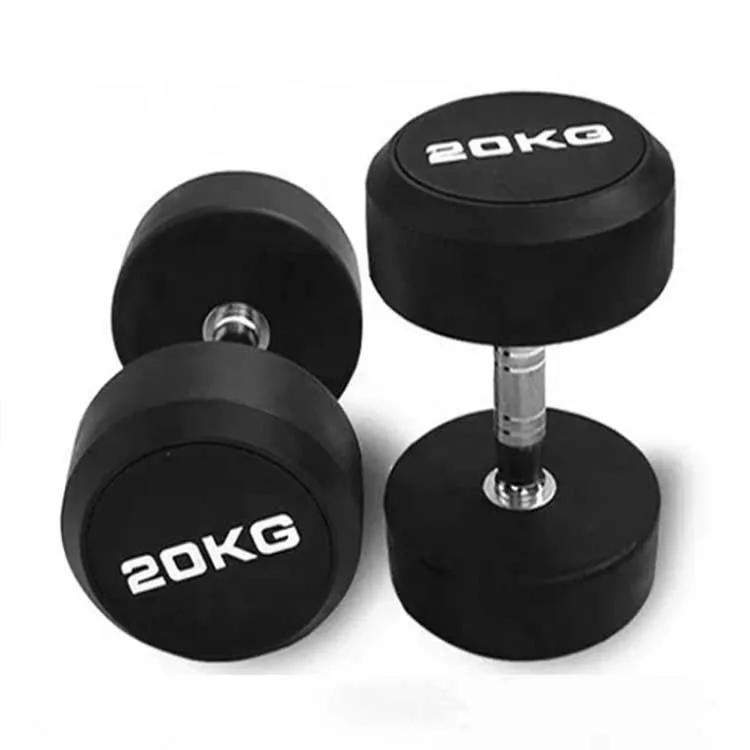 Strength Fitness Black Round Dumbbell Pairss Free Weights for Crossfit