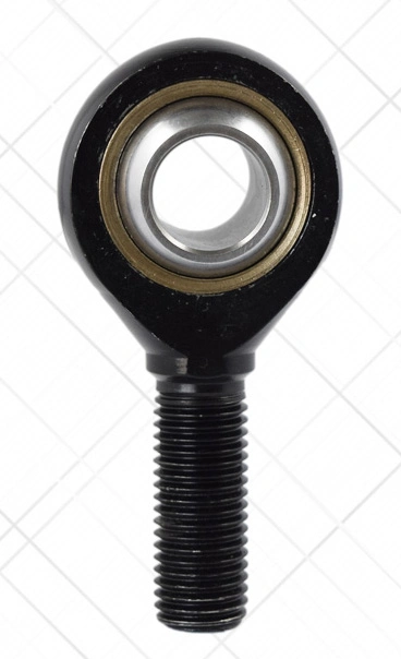 Rod End Lubricated PTFE with Black Finished Main Body and Bearing Steel Eye Ball