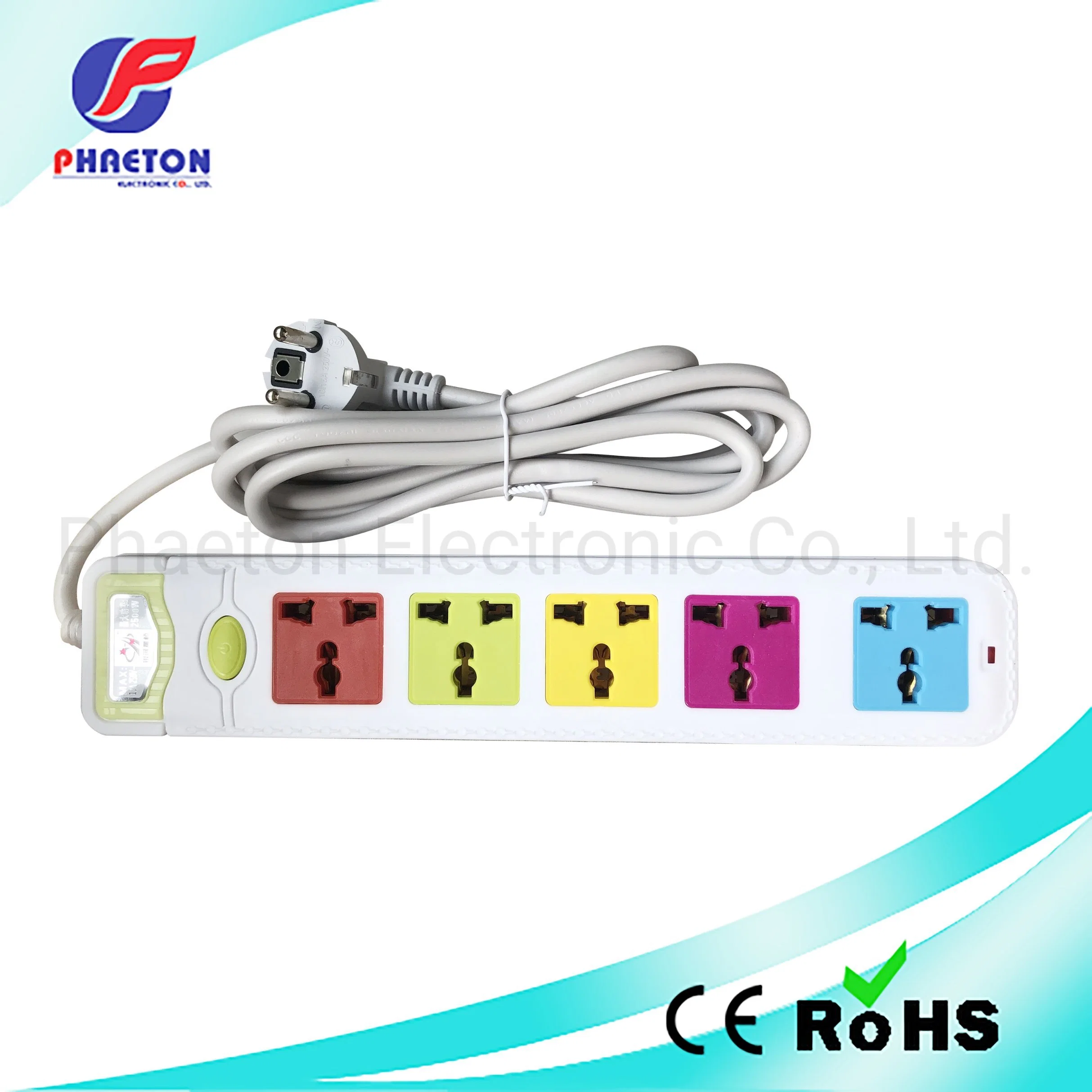 Colors 5way Universal Extension Socket with Switch