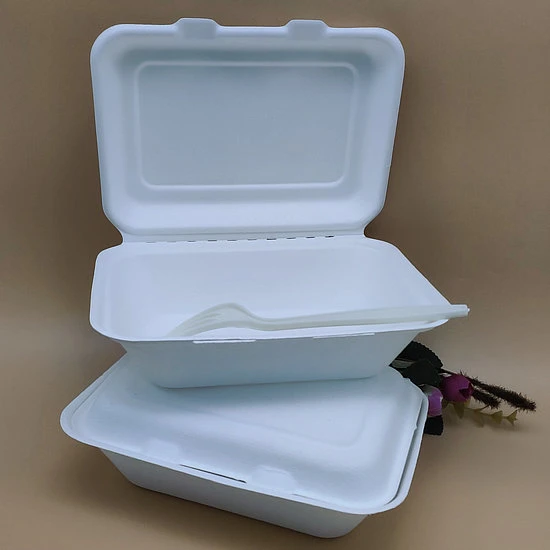 Disposable Food Lunch Box 600ml Clamshell Fast Food Container