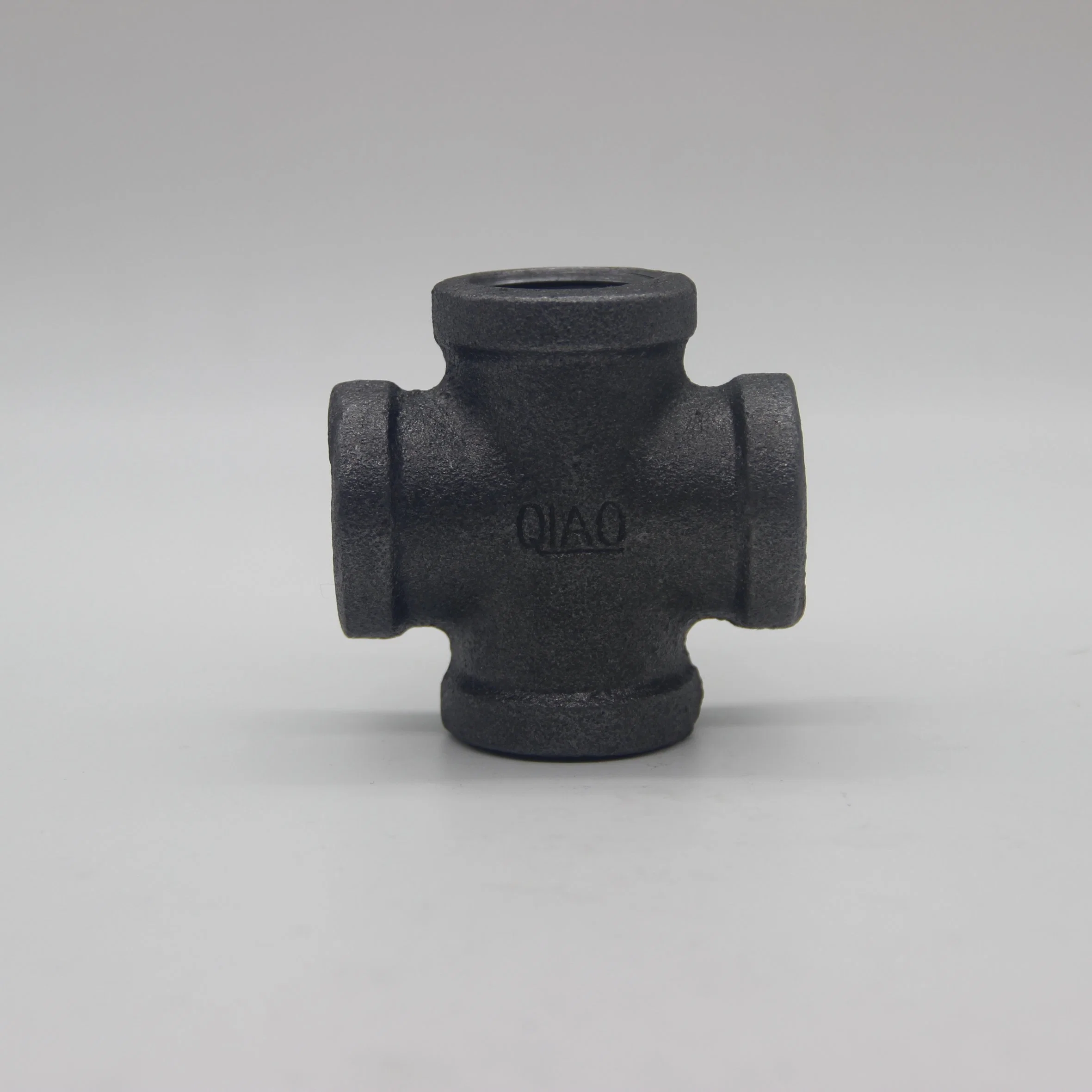 Four Way Cross Black Cast Iron Pipe Fitting for Water Gas