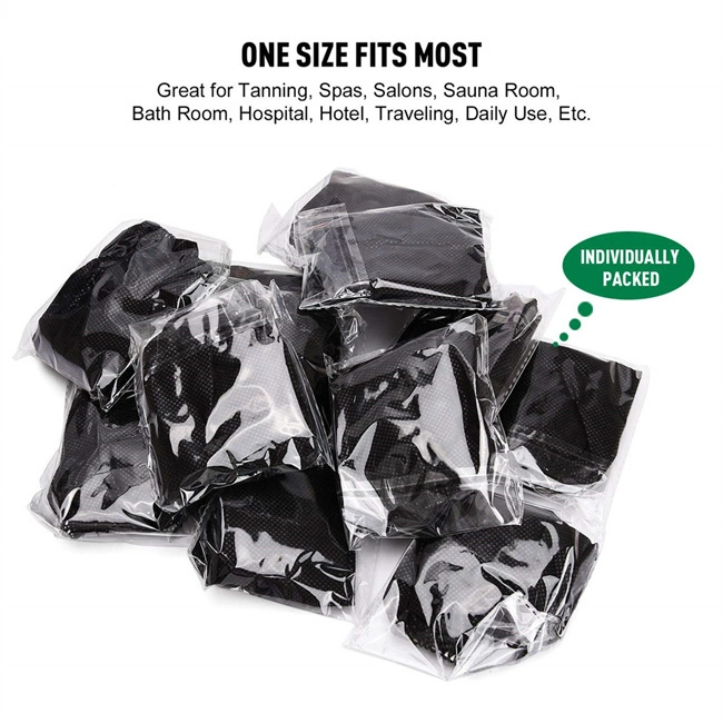 Nonwoven desechables Bras de la mujer de prendas de vestir ropa interior desechable SPA comienzo individualmente Pack sostenes para bronceado en spray negro