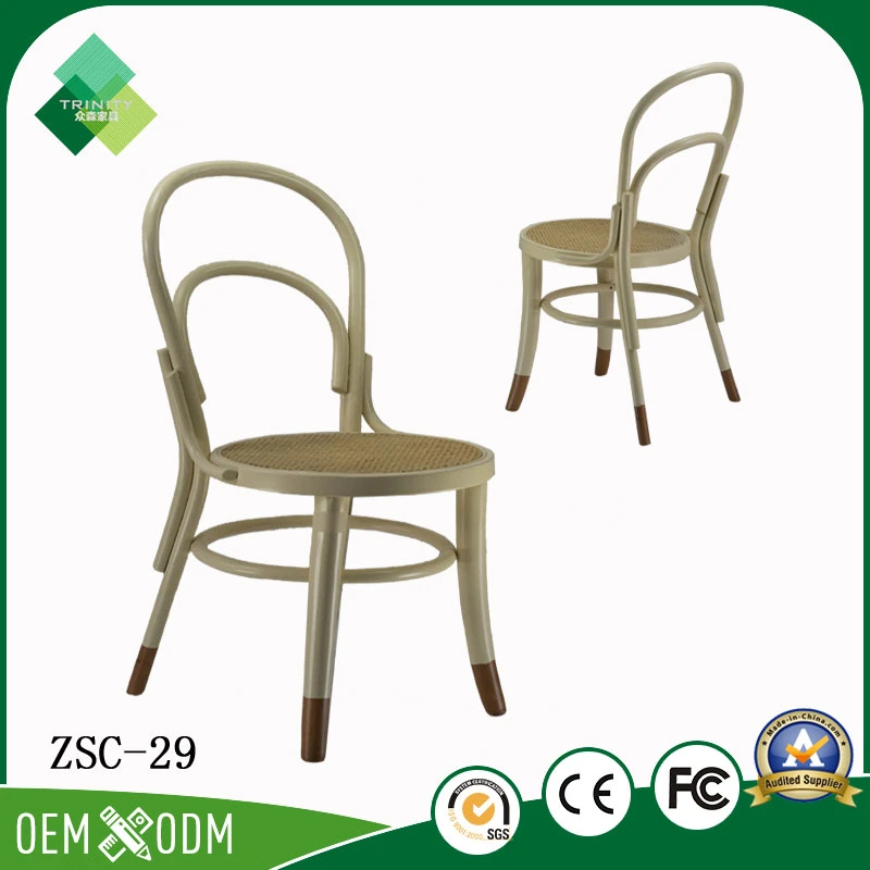 Minimalist Bentwood Chair Rattan Chair für Hotel Restaurant (ZSC-29)