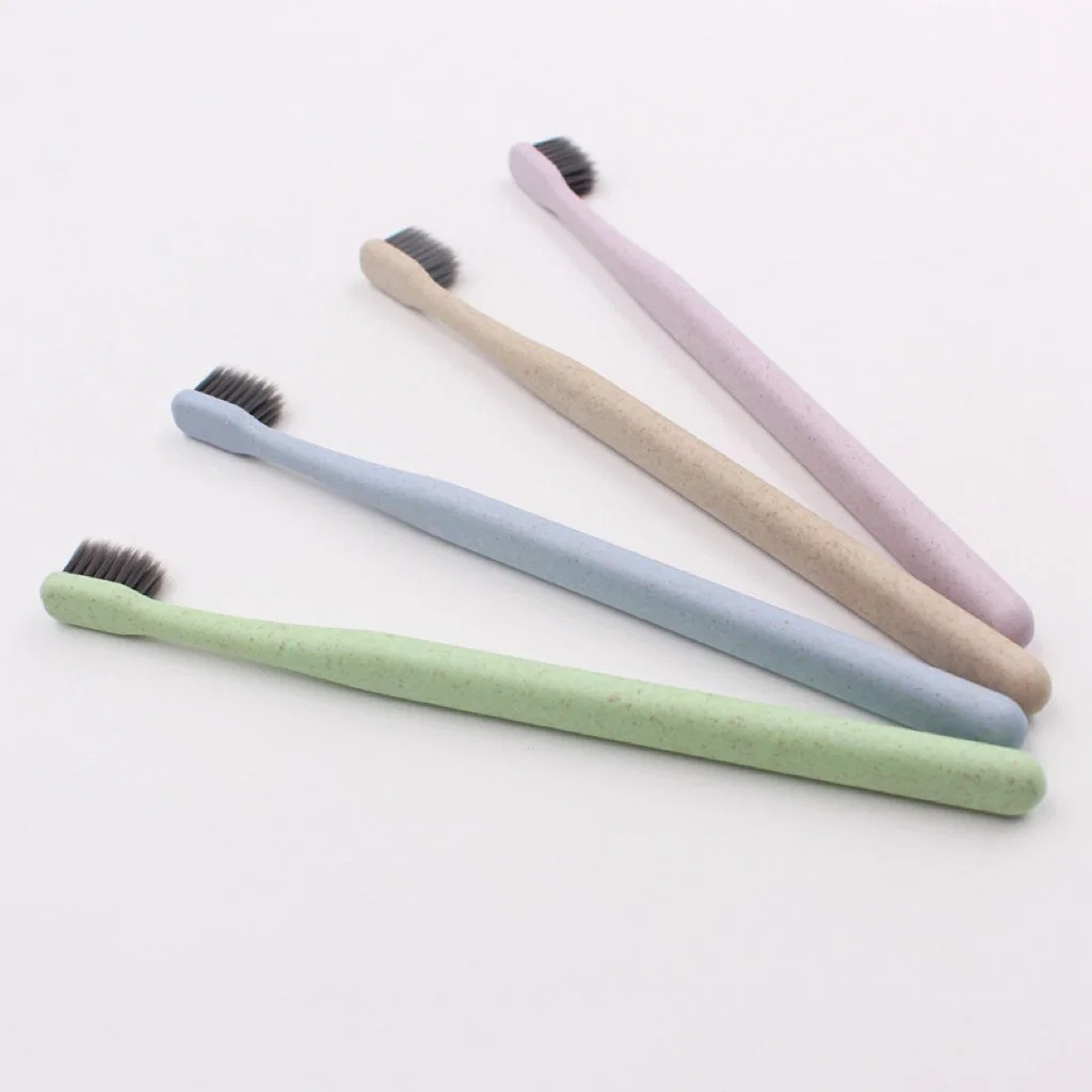 Custom Unique Personal PP/Nylon/Whaet Straw Oral Care Adult/Child Household/Travel Toothbrush