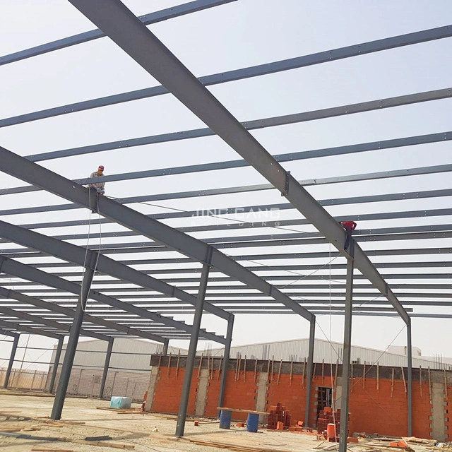 Steel Structure Warehouse Fabrication Construction Galvanized Painted Welded Beam Column for Workshop