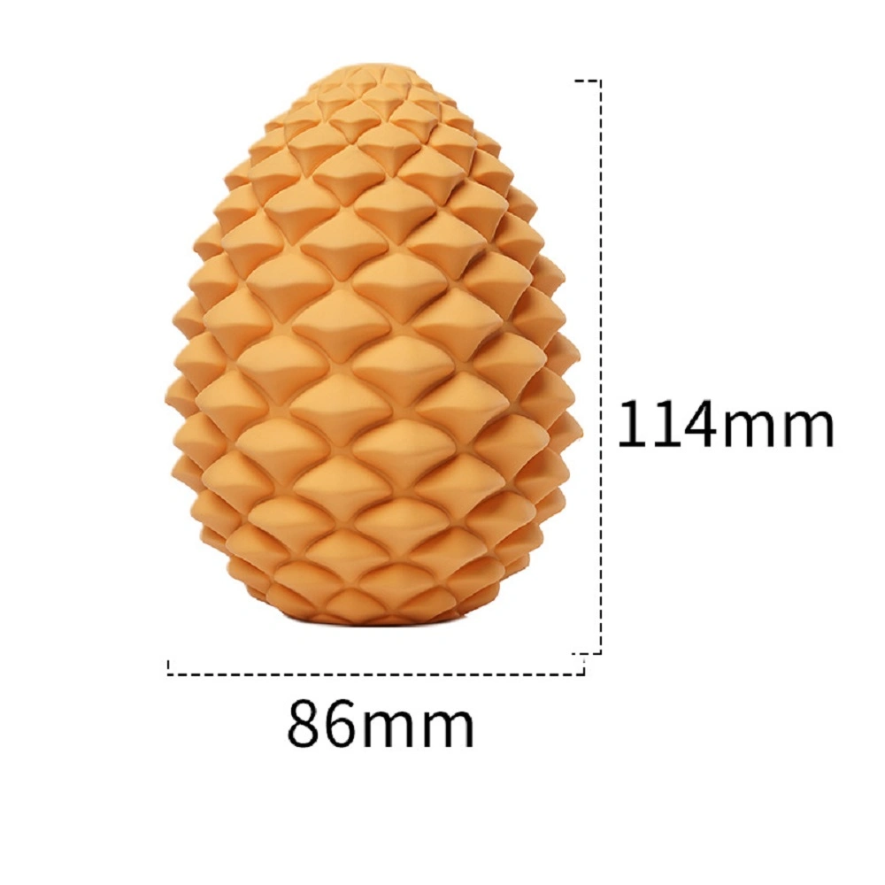 Indestructible Natural Rubber Teeth Cleaning Toy, Strong Durable Pineapple Dog Chew Toy, Tooth Clean Ball Wbb18462