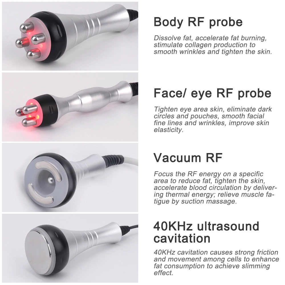 4 in 1 40K Ultrasonic Cavitation Vacuum Cavitation System RF Skin Tightening and Slimming