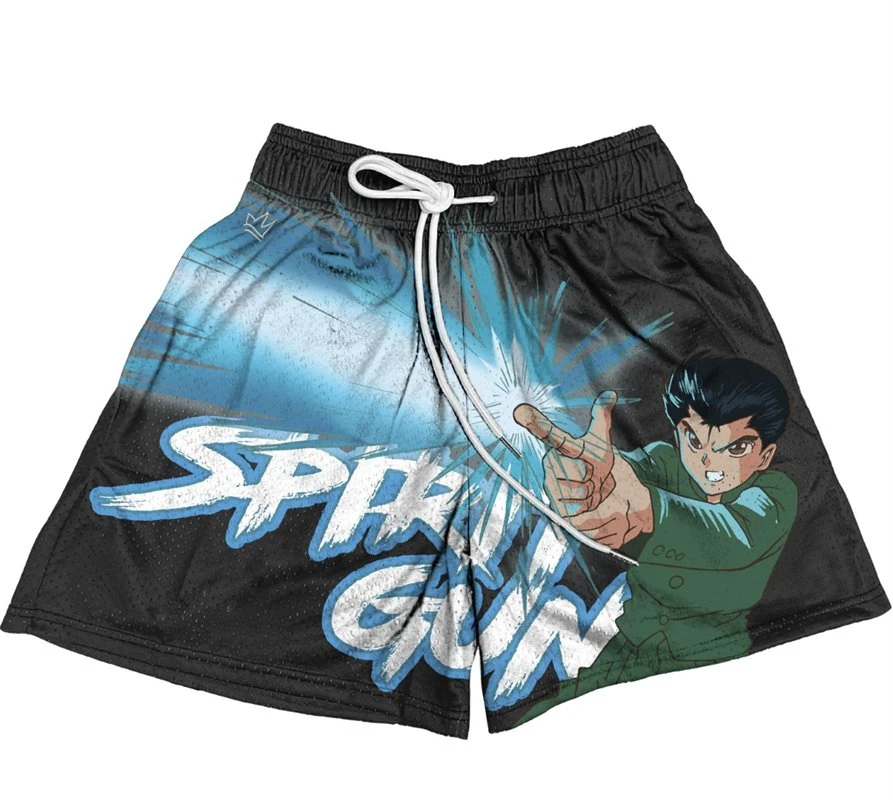 Shorts de course actifs Custom Blue Lock Yoichi Isagi pour hommes avec poches.