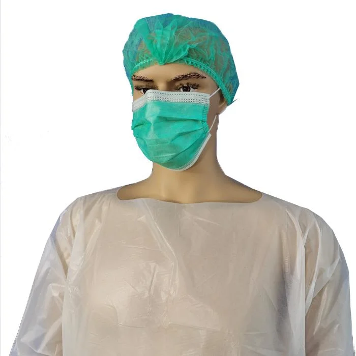 Desechable CPE Pechera Disposable Apron with Sleeves and Thumb Loops Disposable Waterproof Plastic Gown PE Isolation Gown