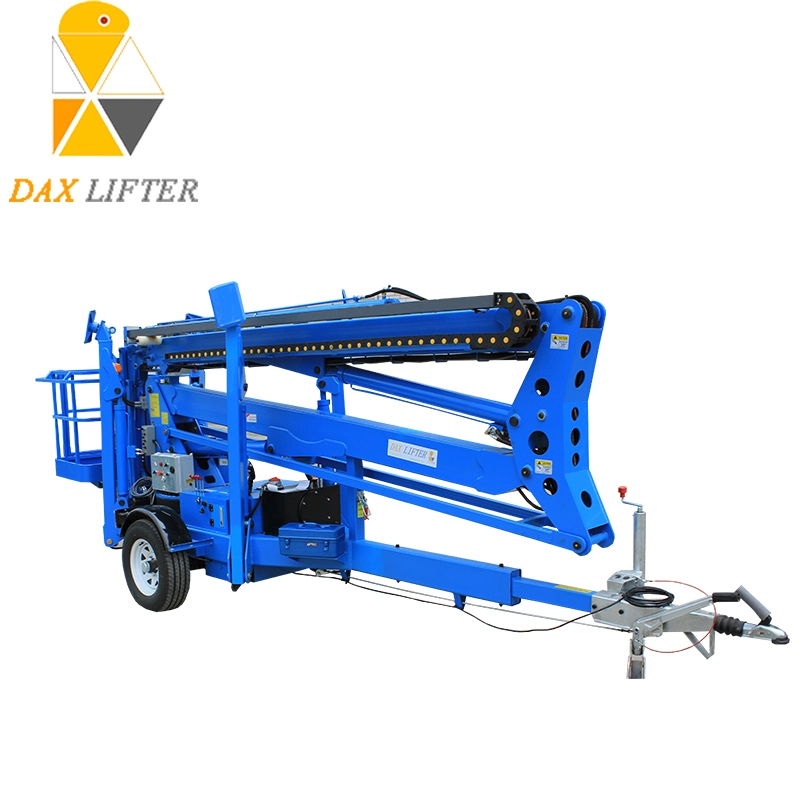 Batterie Elektro Hydraulische Man Cherry Picker Spider Towable Knickgelenk Teleskop Ausleger Anheben