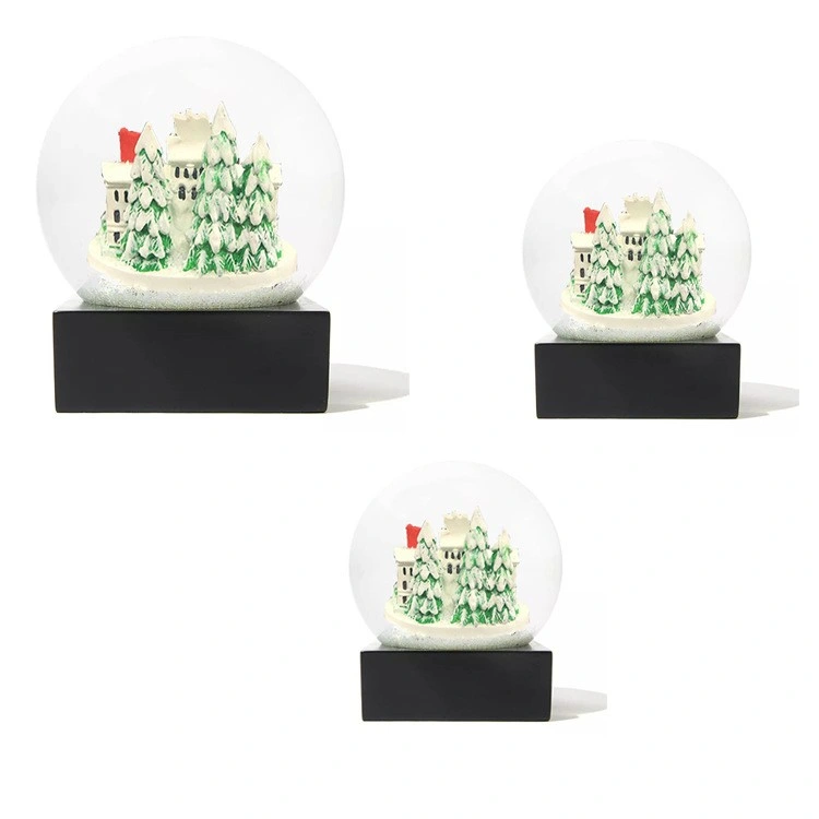 Glitzer Glas Snow Globe Wasserball mit Custom Base für Geschenke