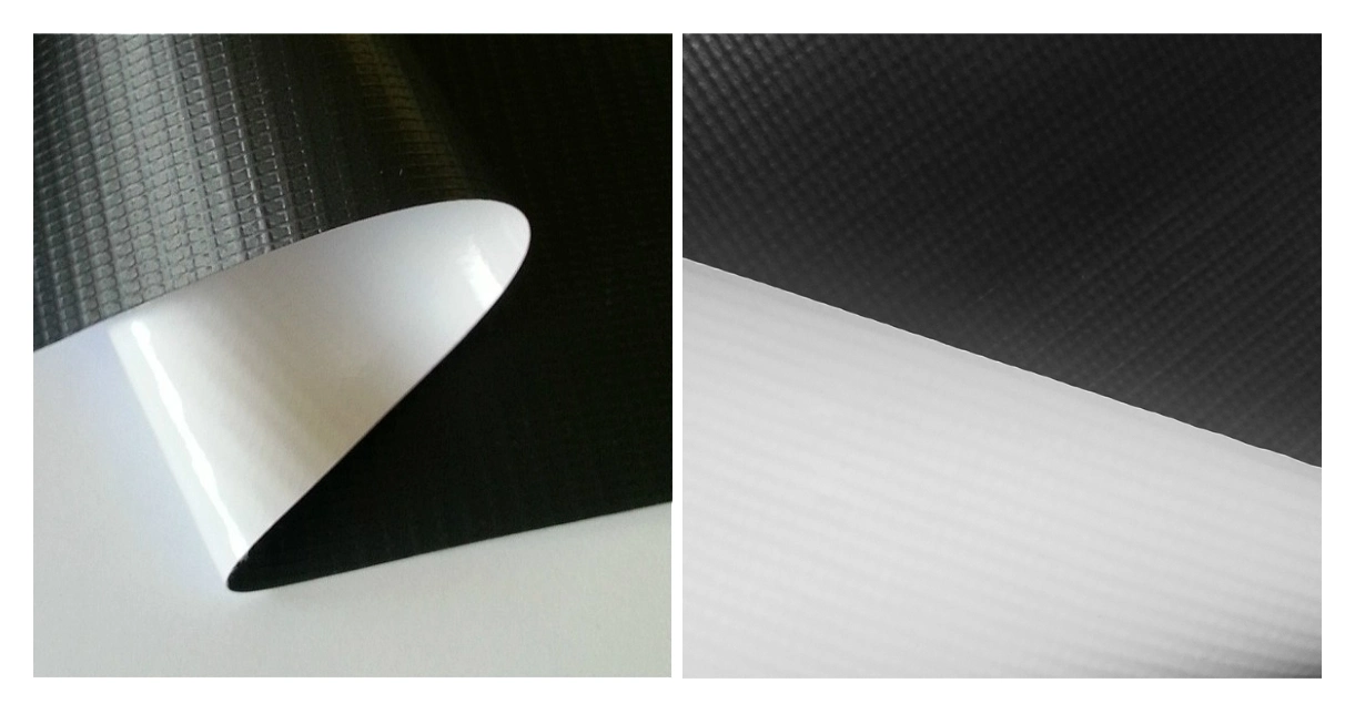 PVC flexible laminado negro respaldo Banner con alta calidad