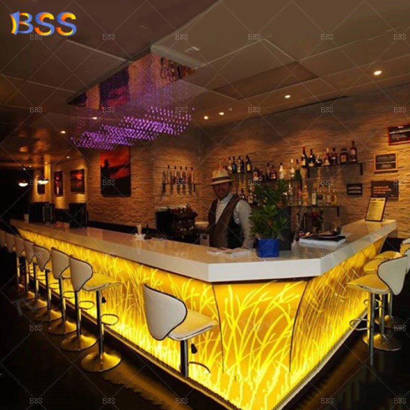 Bar Countertop Custom LED Quarz Solid Oberfläche beleuchtet Bar Countertop