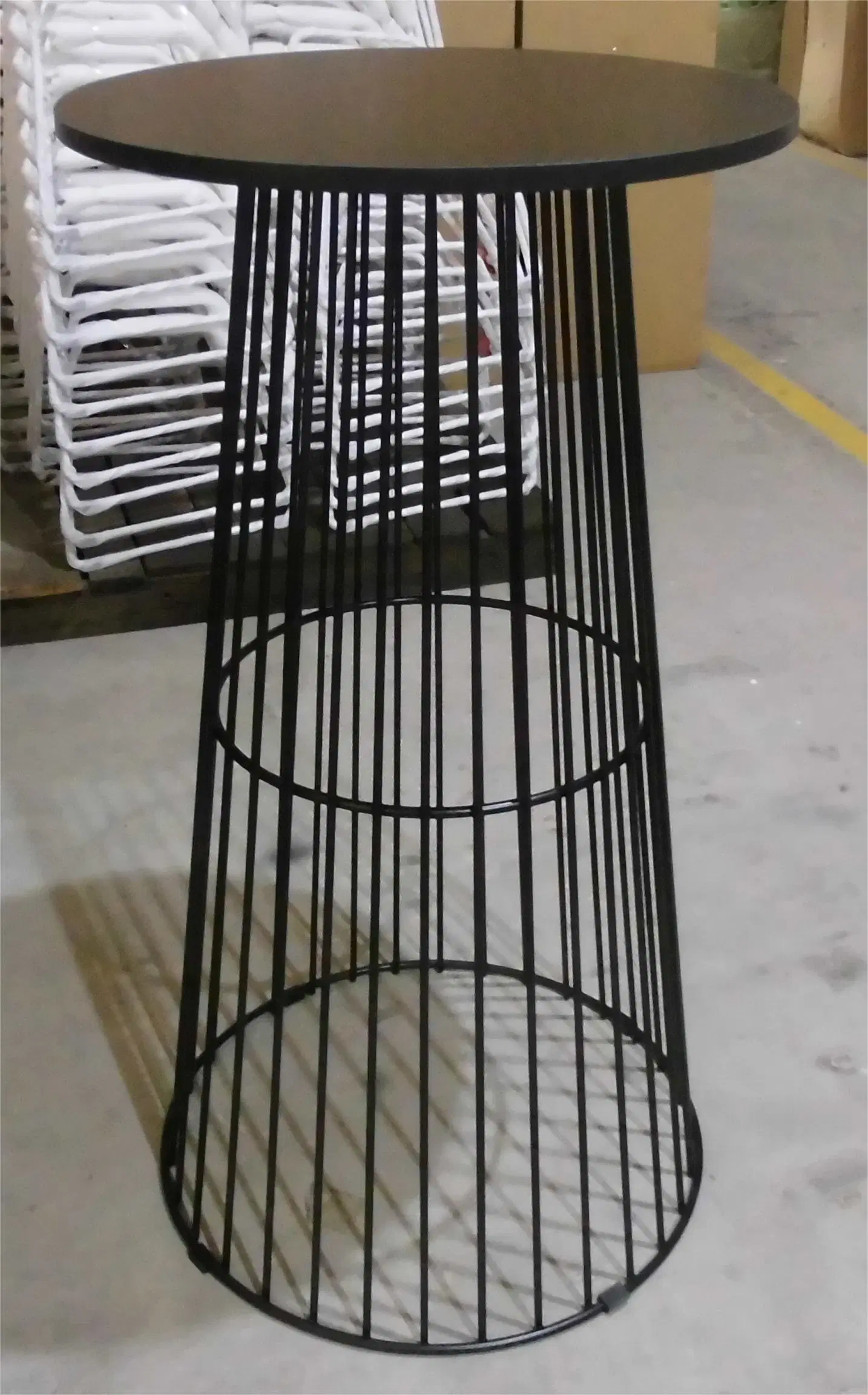 China Furniture Factory of Outdoor Anti UV Painting Wire High Bar Table