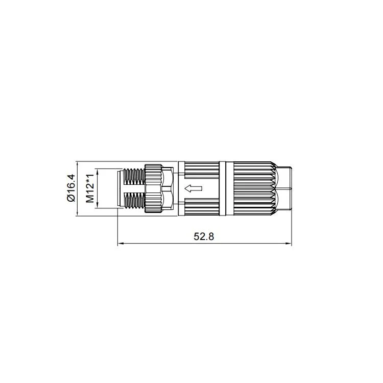 Svlec M12 Male Straight Blade in Connector 4 Pins