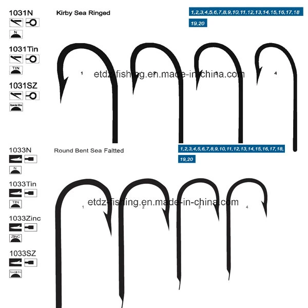 Hook de gusano Hooks de Mar de Kirby Budai o′ de Shaugnessy Carpa de Mar Ganchos de pesca