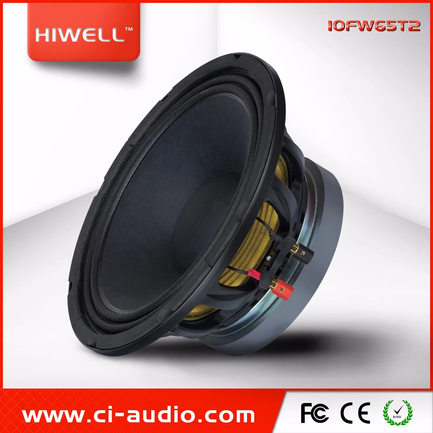 Professional Audio 10'' Ferrite Woofer, 2.5'' Voice Coil Match with Speaker Box.