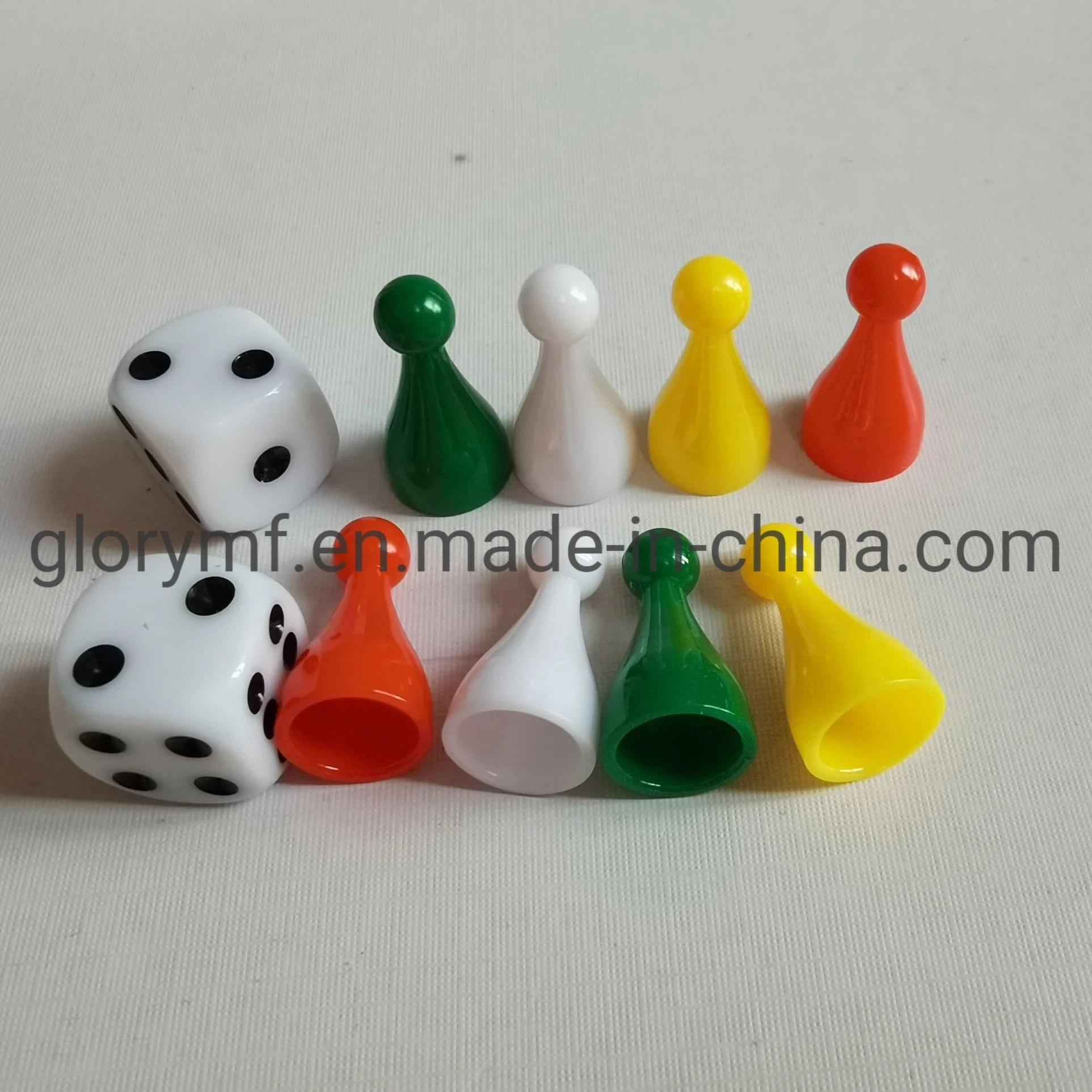 Wholesale/Supplier Customize Accessories of Board Game Plastic Sandtimer Dice Pawn