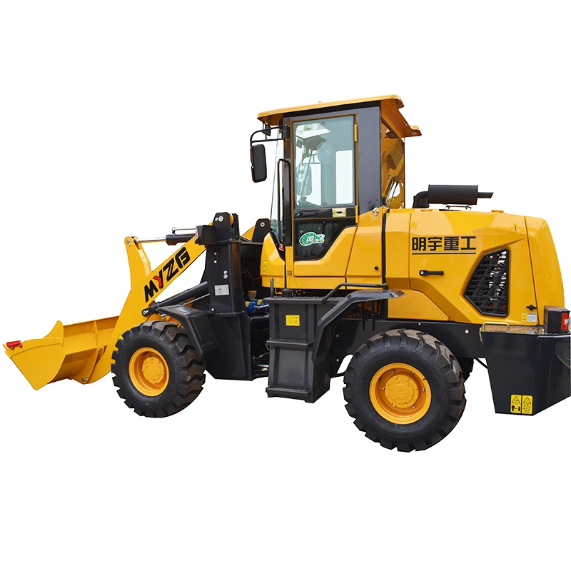 Chinese Myzg Zl928z CE/ISO Construction Machinery 1.6t/Ton Torque Converter Boom/Payloader/Wheel Loader Price with Grapple/Mulcher/Log Clamp