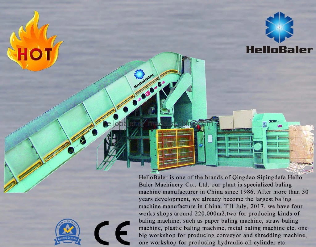Auto Horizontal Hydraulic Waste Paper Packing Machine/Baler Machine with Conveyor