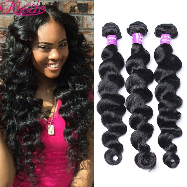 Kbeth Raw Brazilian Loose Wave Beautiful Sex Girls Virgin Chinese Human Hair Weft in Stock