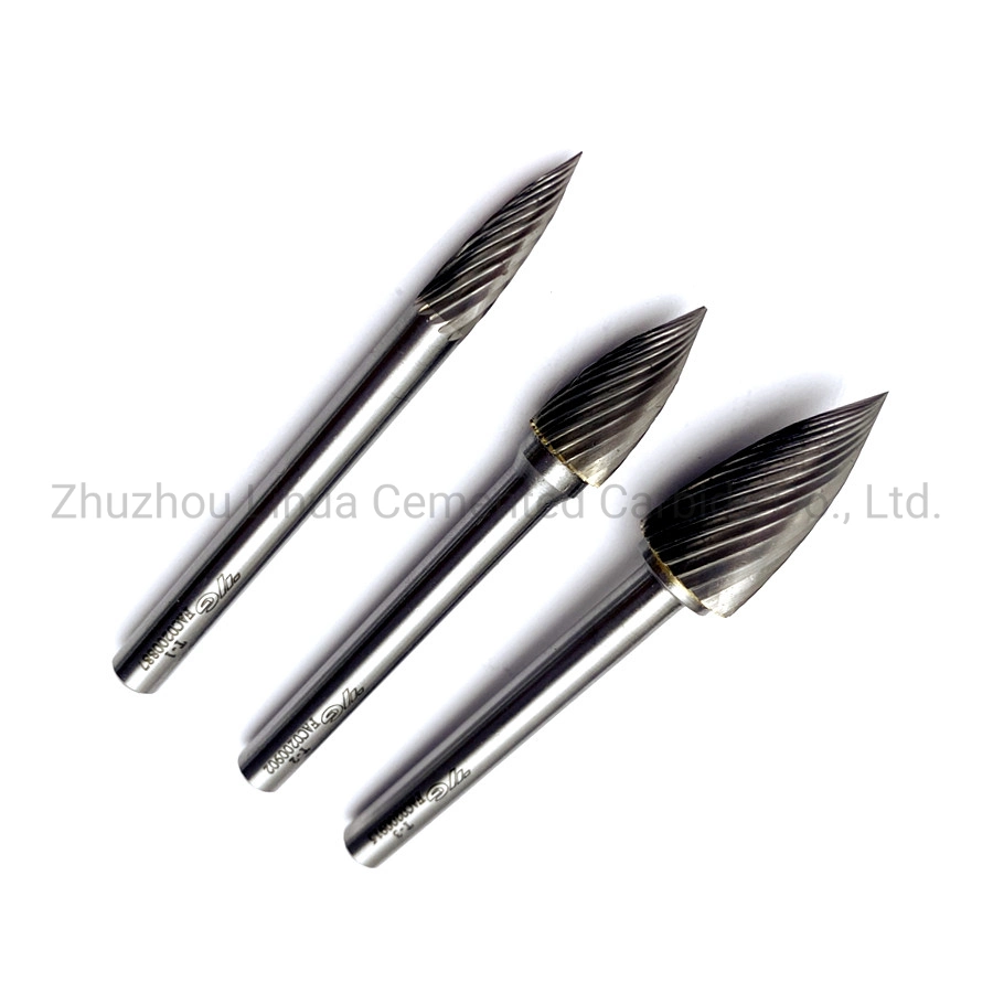 G0618m06 Carbide Burrs, Arc Pointed Nose Rotary Files, G Shape for Woodworking