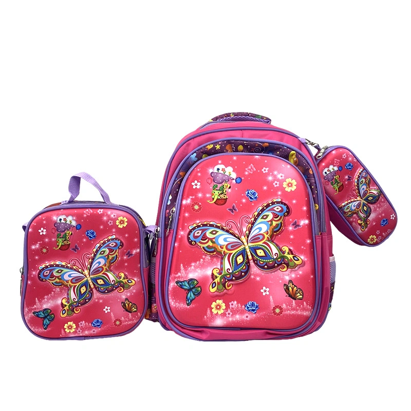 Customized Cartoon The Set of Evatrolley Kids School Bag with Wheels