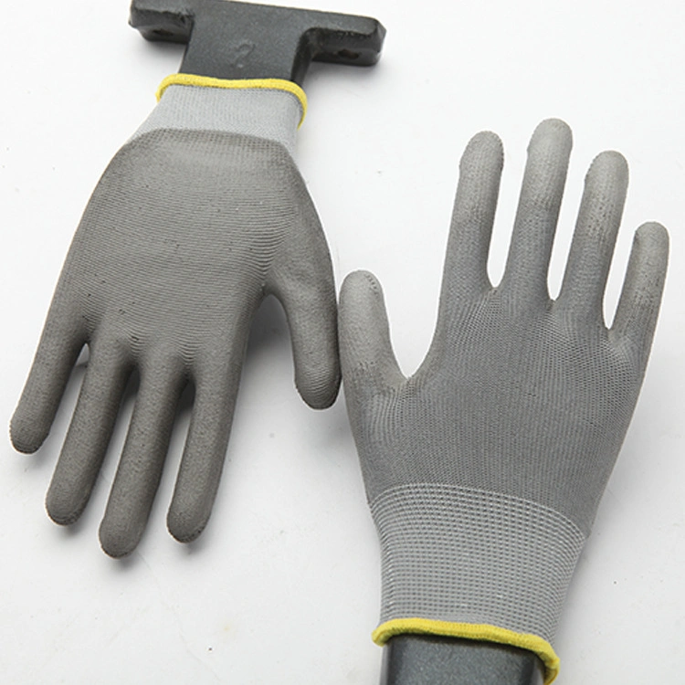 Best Selling Anti Static Safety Industrial Electrical White Nylon Long Life PU Palm Coated PU Dipped Working Gloves