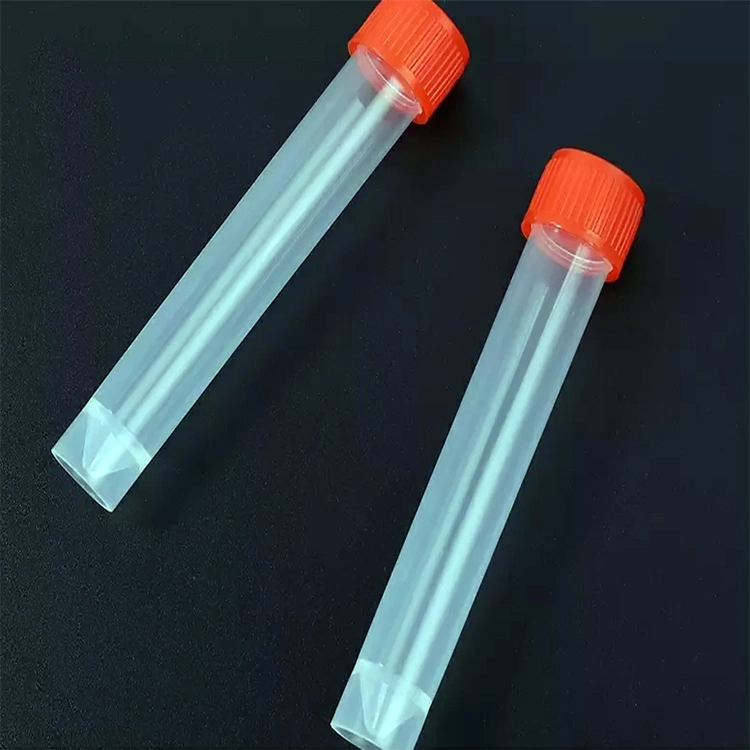 Plastic Test Tubes Screw Caps Bottle Vial Storage Container for Lab