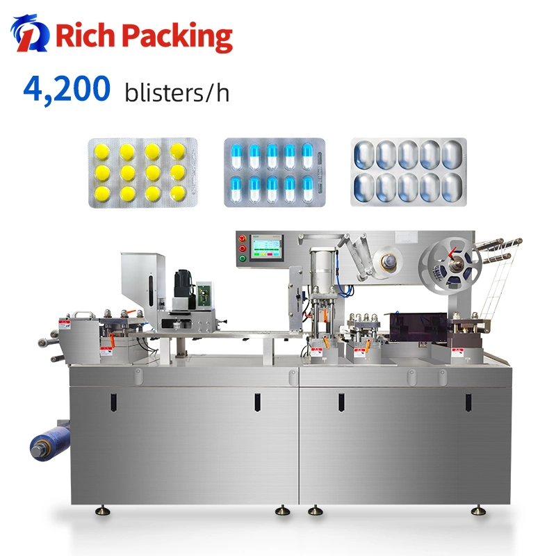 Machine d'emballage de blister formant et scellant automatique pour comprimés, pilules et capsules médicales en PVC Alu Alu.