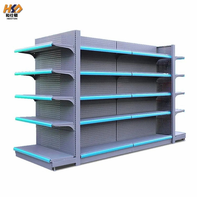 Novo Popular Chinesa prateleiras dos supermercados Rack de suporte da tela de metal