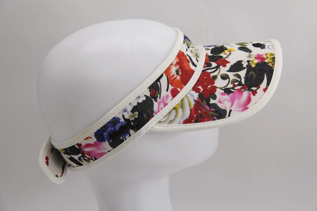 Full Flower Print Adult Visor Summer Hat Sunshade Print Cap