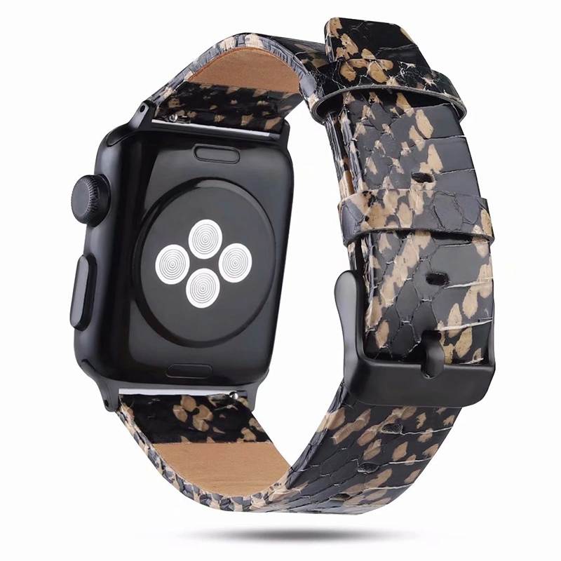 OEM Custom Design Good Quality Real Python Skin Leather Apple Watch Straps Apple Watch Bands