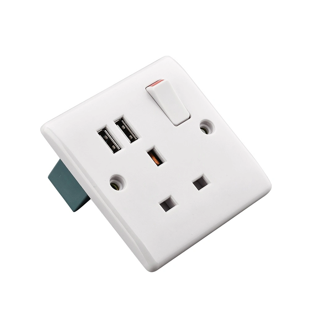 Multifunction Furniture Power 3 Pin Plug Outlet Lamp Light USB Socket