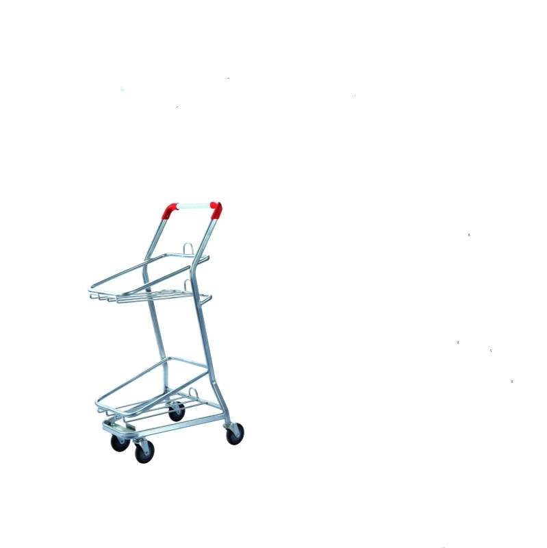 Wholesale/Supplier Supermarket Shopping Trolley Cart with Plastic Basket