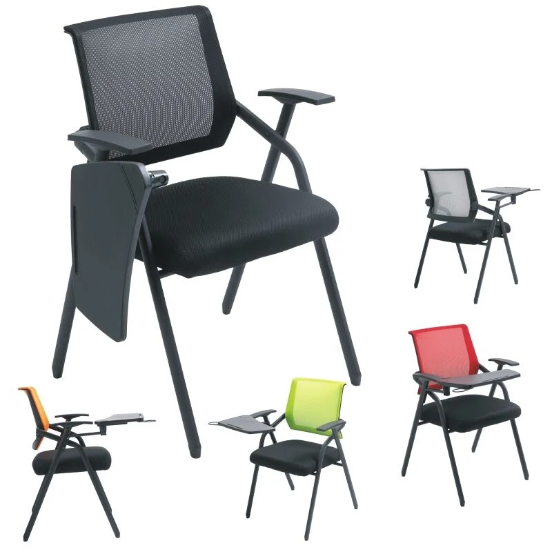 Chine Mobilier de bureau ergonomique pour salle de réunion de classe moderne avec tablette d'écriture Chaises de salle de conférence Prix pour formation/école/réunion