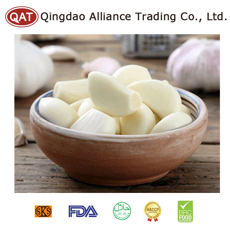 China IQF Frozen Peeled White Garlic Cloves Puree Tablet Garlic with Good Price Kosher Certified