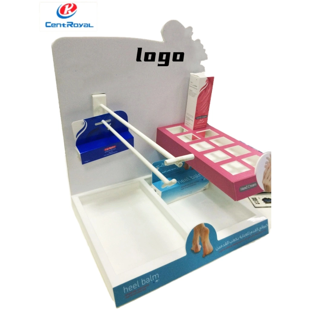 Customized PVC Plastic Floor Cosmetic Nail Polish Body Cream Display Stand