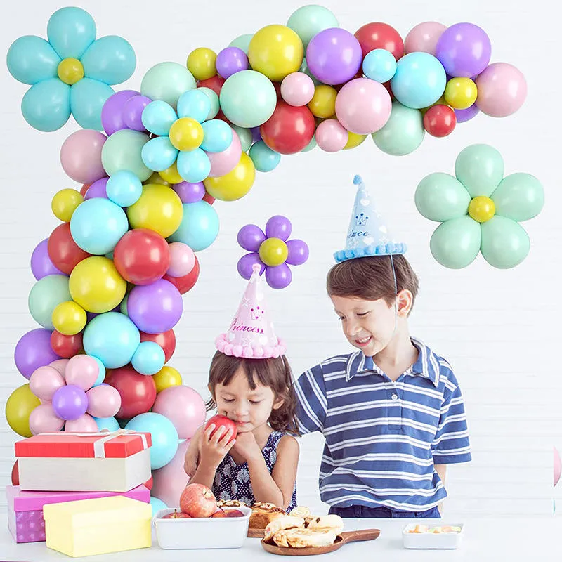 Macaron Themed Balloons Birthday Decoration Latex Balloon Set Party Supplies 5" 10" 18" Inflatable Balloon