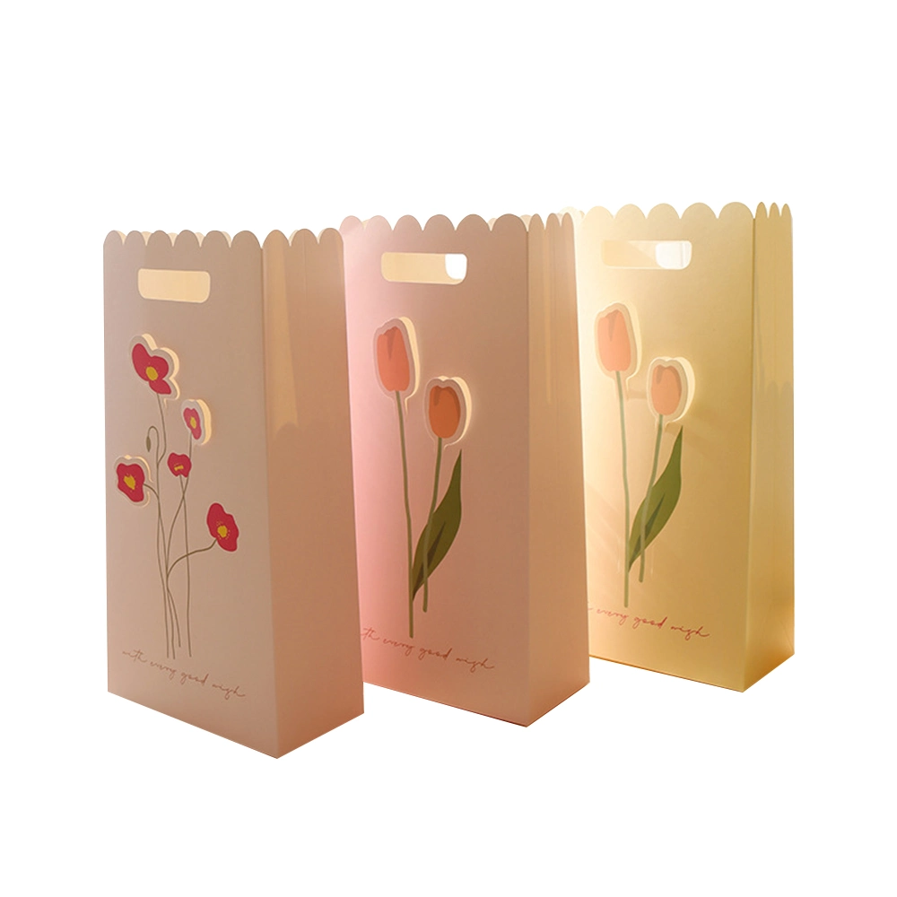 High Quality New Design Cheap Price Paper Bag Tulip Flower Bag